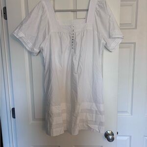 Madewell White Linen Mini Dress
